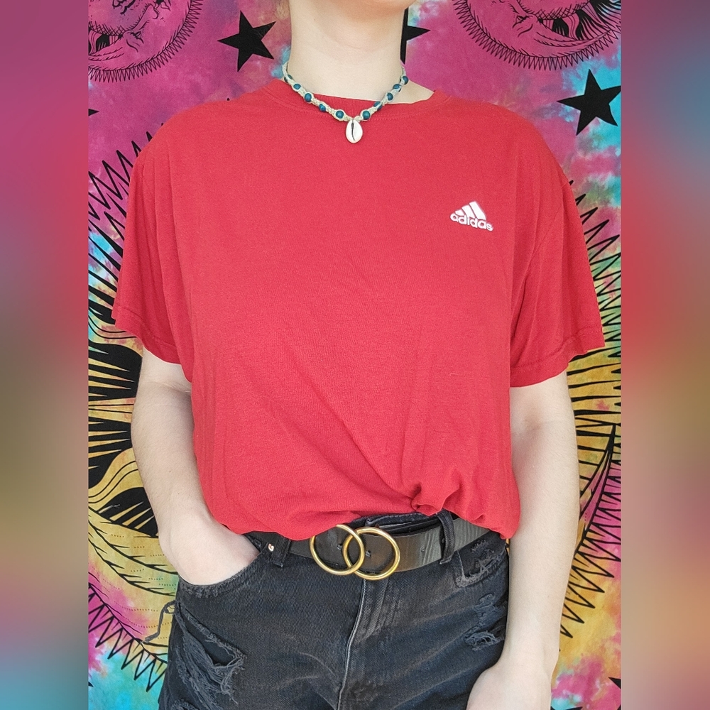 Adidas - Essential Red Crewneck T-Shirt